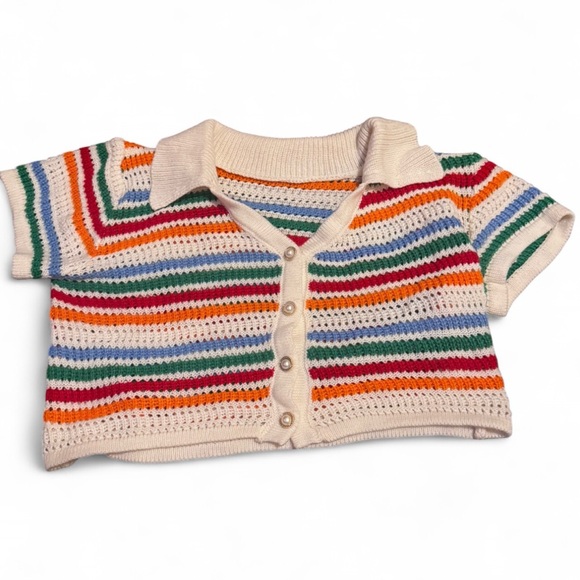 Striped Knit Two-Piece Set - Picture 2 of 3